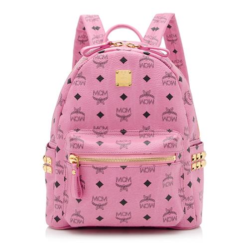 MCM Visetos Studded Small Backpack