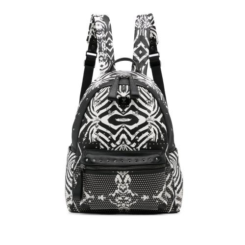 MCM Visetos Studded Zebra Print Backpack