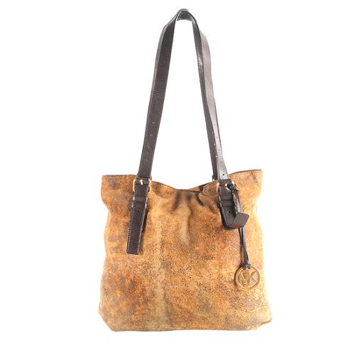 MICHAEL Michael KORS Distressed Suede Jessica North/South Tote