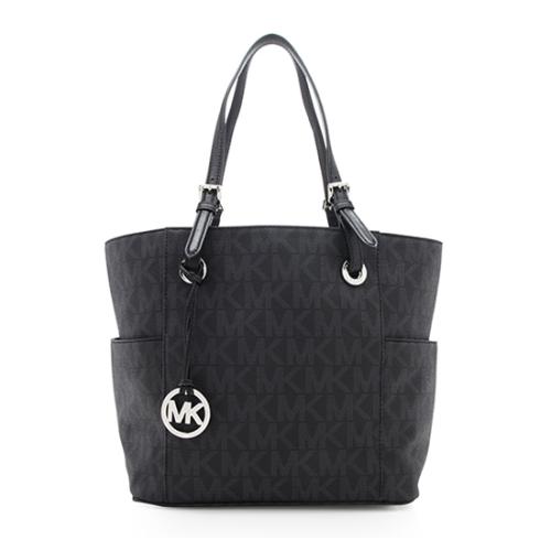 MICHAEL Michael Kors Coated Canvas Leather Signature Tote