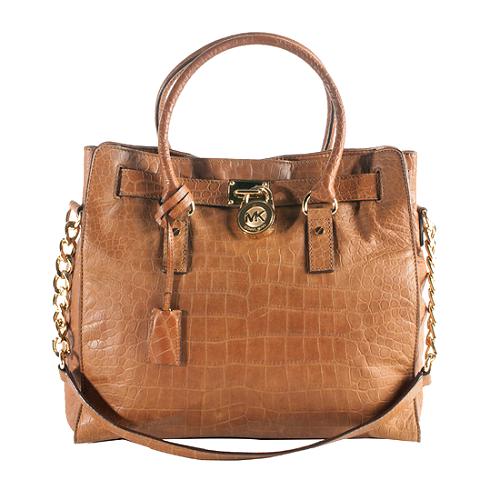 michael kors croc embossed tote