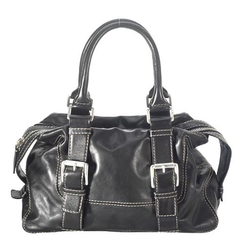 MICHAEL Michael Kors Leather Buckle Satchel Handbag
