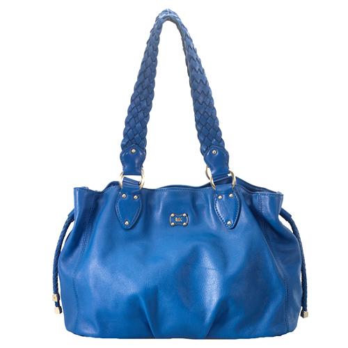 MICHAEL Michael Kors Leather 'Woodside' Braided Handle Tote