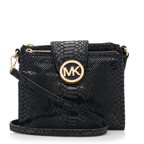 MICHAEL Michael Kors Python Embossed Fulton Large Crossbody Bag