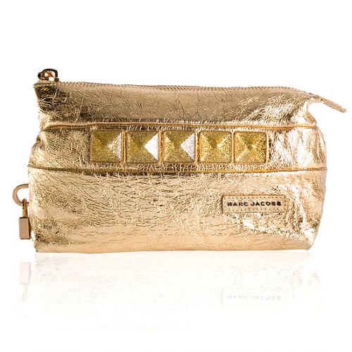 Marc Jacobs Gold Leather Clutch