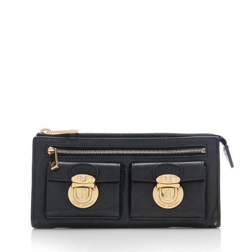 Marc Jacobs Leather Classic Zip Clutch