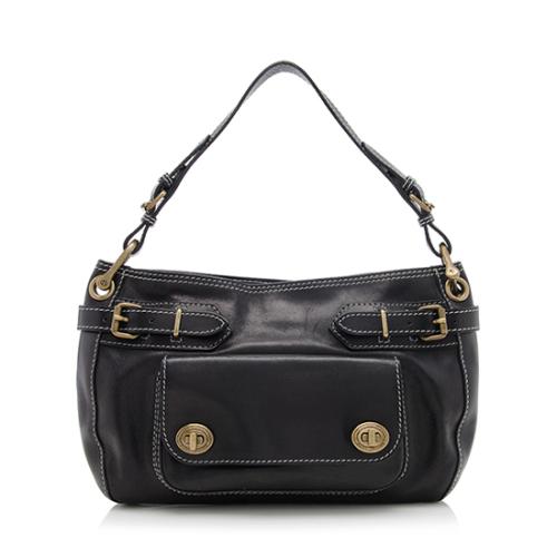 Marc Jacobs Leather Zoe Turnlock Small Shoulder Bag