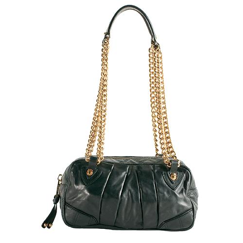Marc Jacobs Pleated Leather Little Gordon Shoulder Handbag