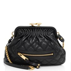 Marc Jacobs Quilted Lambskin Little Stam Satchel