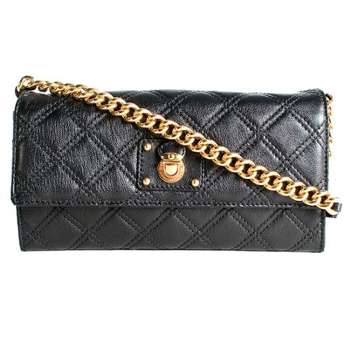 Marc Jacobs Quilted Leather Ginger Crossbody Wallet
