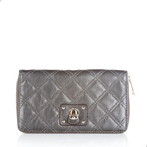 Marc Jacobs Quilted Leather Hudson Zip Wallet