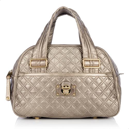 Marc Jacobs Quilted Leather Ursula Large Bowler Satchel 