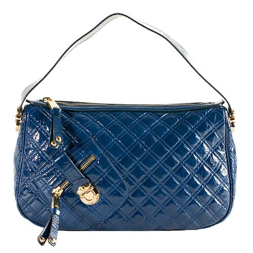 Marc Jacobs Quilted Patent Leather Ursula Shoulder Handbag