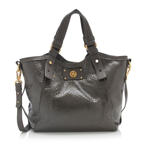 Marc By Marc Jacobs Patent Leather Turnlock Shine Fran Small Tote
