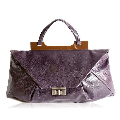 Marni Leather Envelope Satchel Handbag