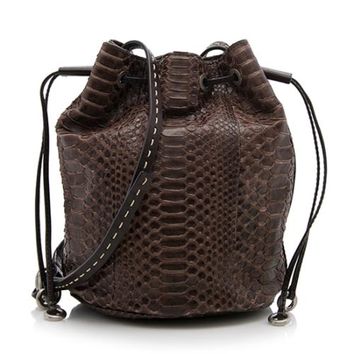 Michael Kors Python Julie Small Bucket Bag
