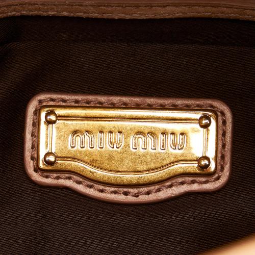 Miu Miu Coffer Leather Satchel