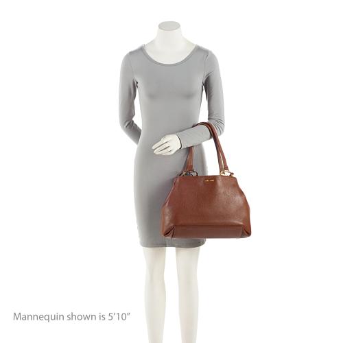 Miu Miu Leather Madras Tote