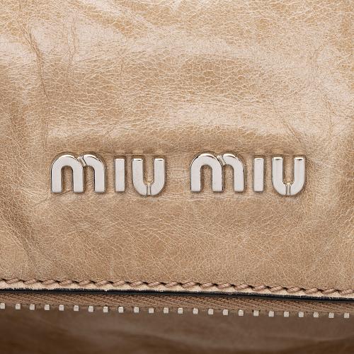 Miu Miu Vitello Lux Large Bow Satchel - FINAL SALE