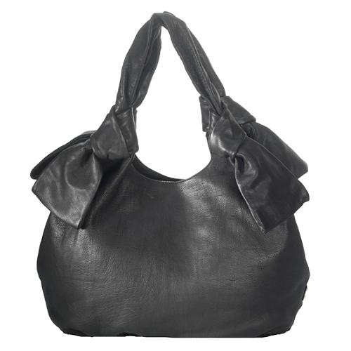 Moschino Bubble Leather Shoulder Handbag