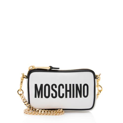 Moschino Calfskin Logo Mini Shoulder Bag