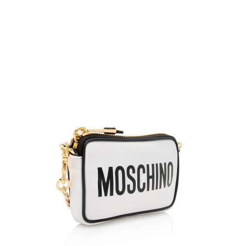 Moschino Calfskin Logo Mini Shoulder Bag
