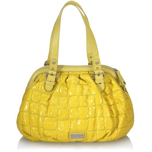 Moschino Croco Quilt Turtle Shoulder Handbag