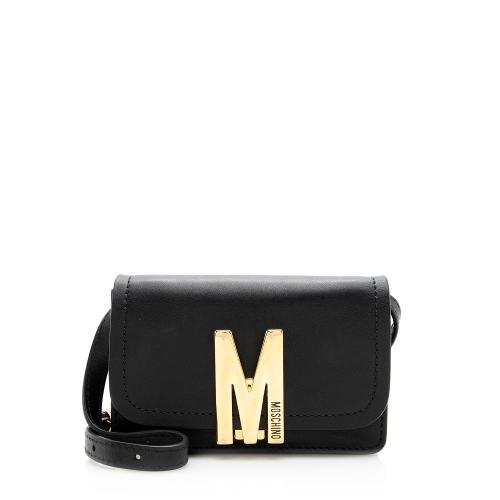 Moschino Leather Logo Crossbody Bag