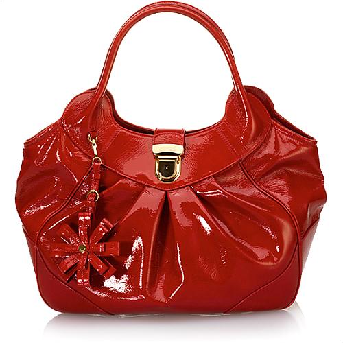 Moschino Vernice Patent Leather Hobo Handbag