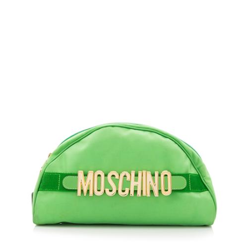 Moschino Vintage Nylon Logo Handle Clutch