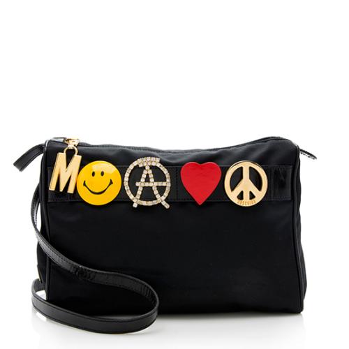Moschino Vintage Satin Charm Shoulder Bag