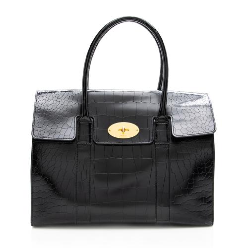 Mulberry Embossed Croc Bayswater Tote