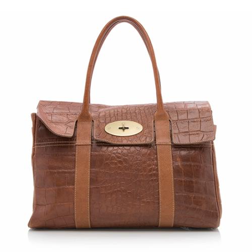 Mulberry Embossed Croc Bayswater Tote