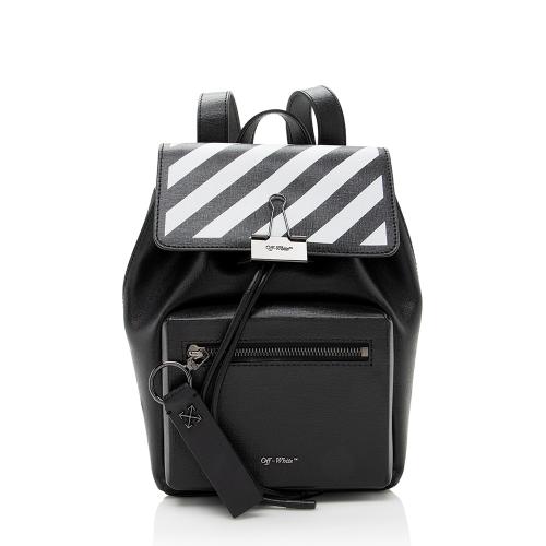 Off-White Leather Diag Backpack