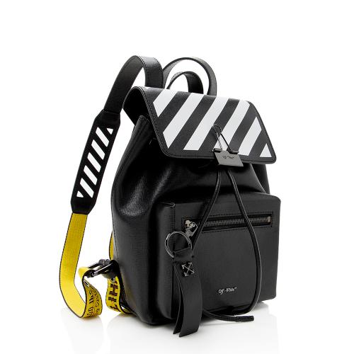 Off-White Leather Diag Backpack