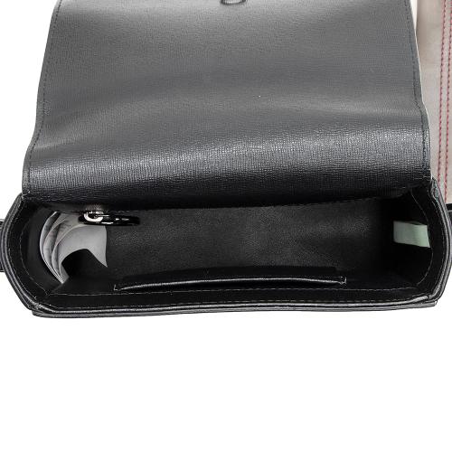 Off-White Leather Binder Clip Shoulder Bag