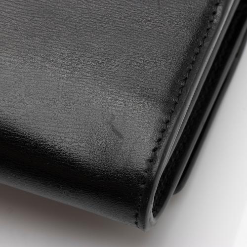 Off-White Leather Logo Jitney Wallet on Chain Bag