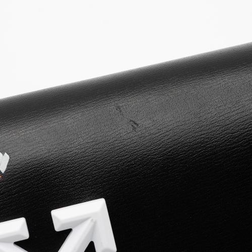 Off-White Leather Logo Jitney Wallet on Chain Bag
