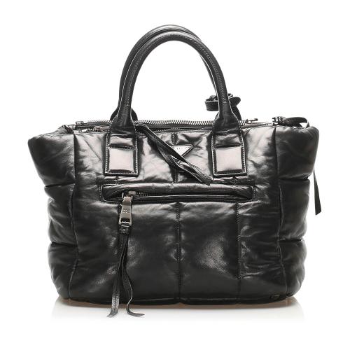 Prada Bomber Nappa Leather Satchel