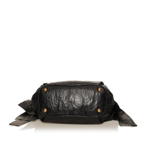 Prada Bow Lambskin Leather Shoulder Bag