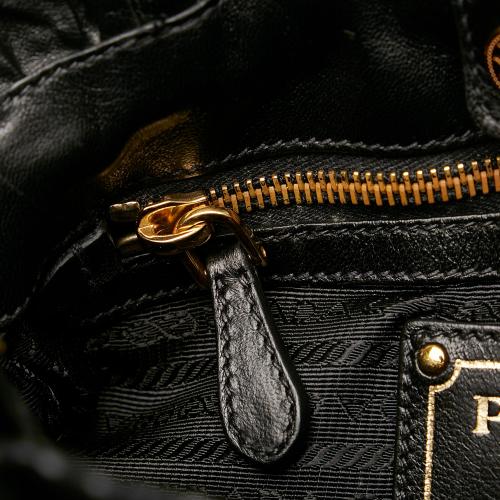 Prada Bow Lambskin Leather Shoulder Bag