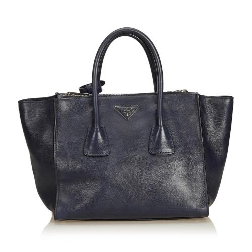 Prada Leather Twin Pocket Satchel