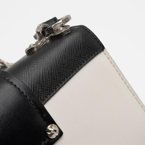 Prada Calfskin Crystal Cahier Shoulder Bag