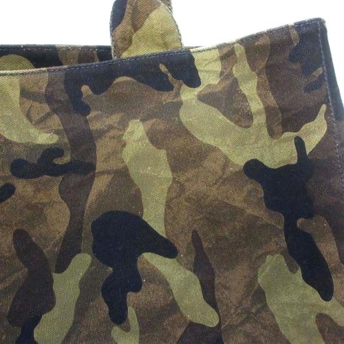 Prada Canapa Logo Camouflage Canvas Tote Bag