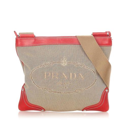 Prada Canapa Logo Canvas Crossbody Bag