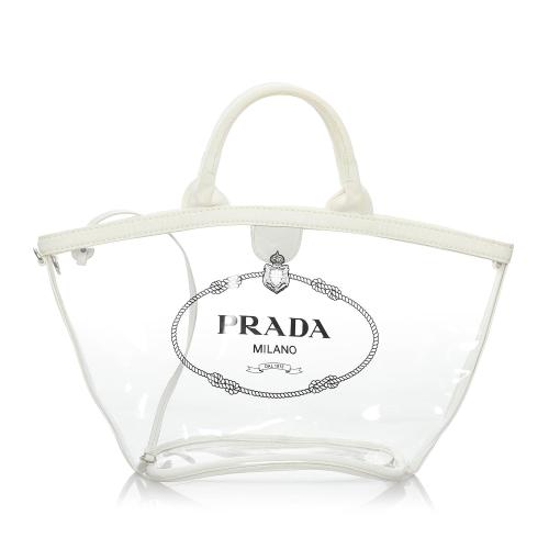 Prada Canapa Logo Vinyl Handbag