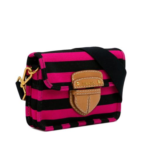 Prada Canapa Righe Crossbody Bag | Prada Handbags | Bag Borrow or 