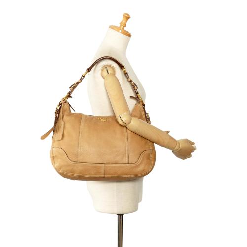 Prada Deerskin Leather Shoulder Bag
