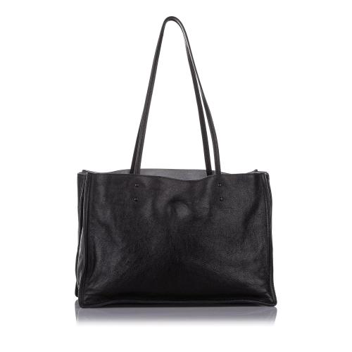Prada Etiquette Leather Tote Bag