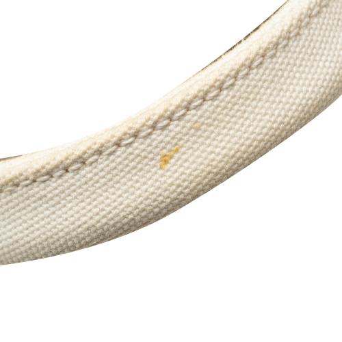 Prada Feather-Trimmed Canapa Satchel